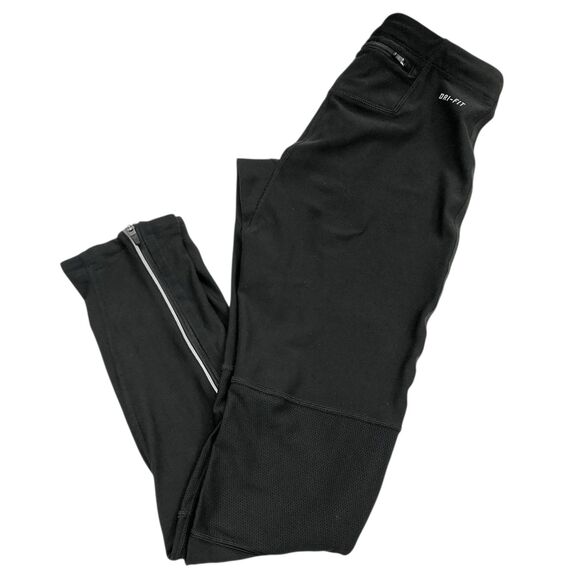 Nike Running Pants Womens Small Black Breathable Stretch Training Compression - Picture 5 of 13